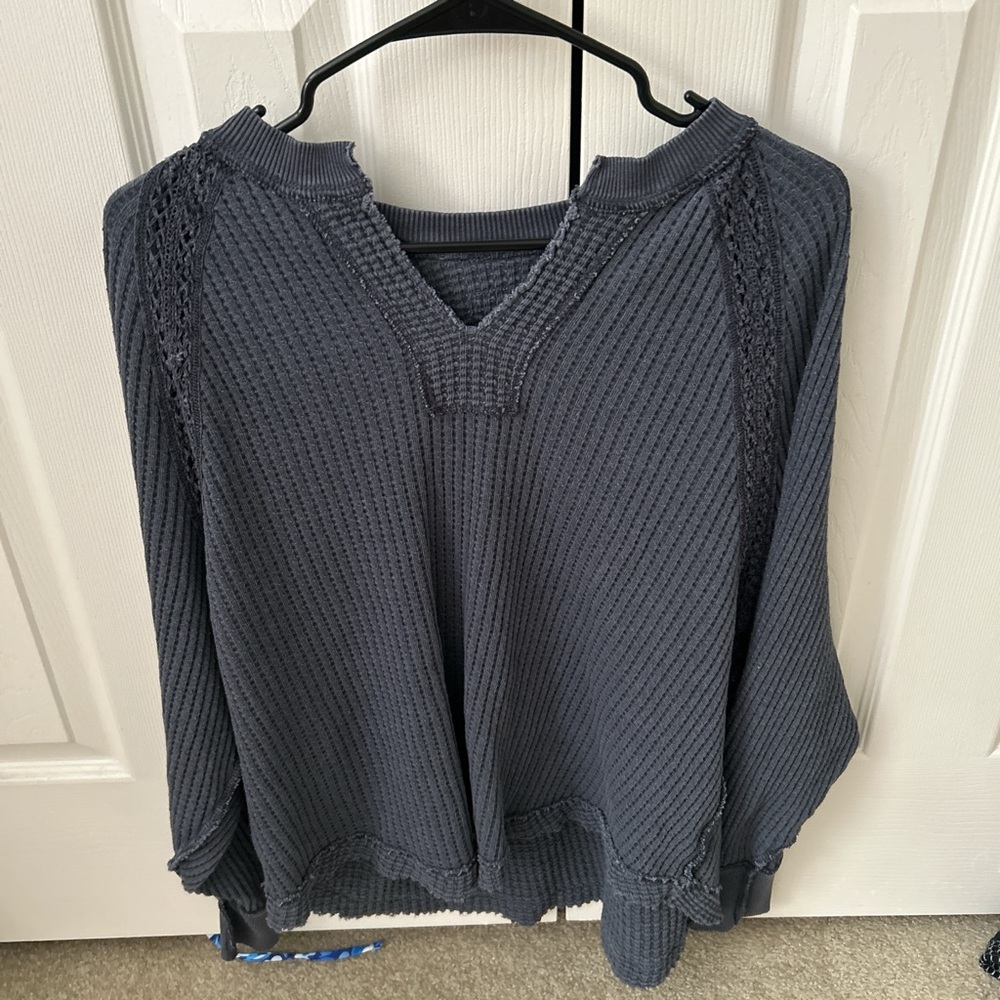 American Eagle Outfitters Dark Gray Knit Sweater